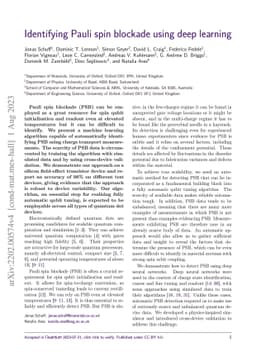 Identifying Pauli spin blockade using deep learning
