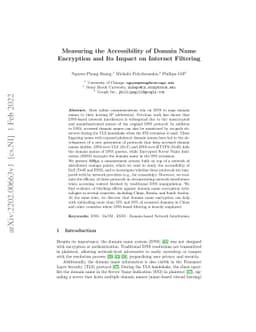 Measuring the Accessibility of Domain Name Encryption and Its Impact on
  Internet Filtering