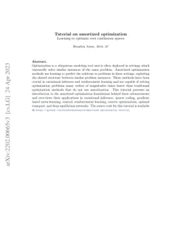 Tutorial on amortized optimization