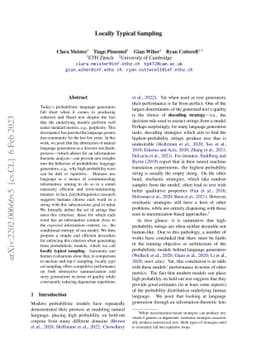 Locally Typical Sampling