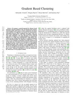 Gradient Based Clustering