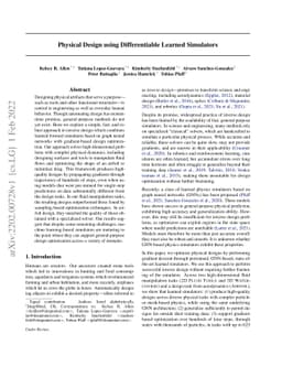 Physical Design using Differentiable Learned Simulators
