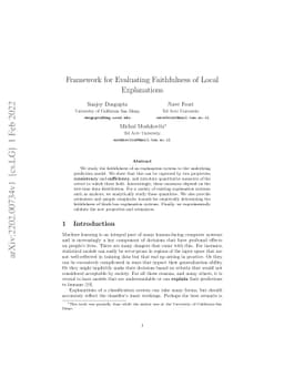 Framework for Evaluating Faithfulness of Local Explanations