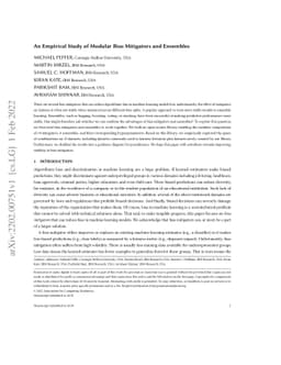 An Empirical Study of Modular Bias Mitigators and Ensembles
