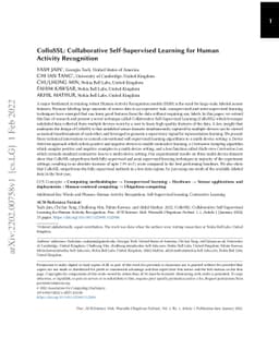 ColloSSL: Collaborative Self-Supervised Learning for Human Activity
  Recognition