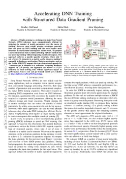 Accelerating DNN Training with Structured Data Gradient Pruning