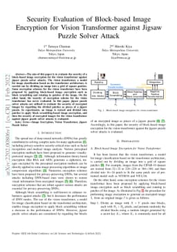 Security Evaluation of Block-based Image Encryption for Vision
  Transformer against Jigsaw Puzzle Solver Attack