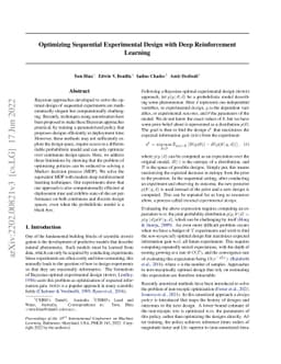 Optimizing Sequential Experimental Design with Deep Reinforcement
  Learning
