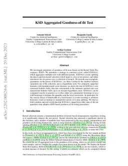 KSD Aggregated Goodness-of-fit Test