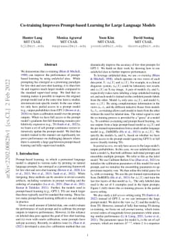 Co-training Improves Prompt-based Learning for Large Language Models