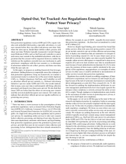 Opted Out, Yet Tracked: Are Regulations Enough to Protect Your Privacy?