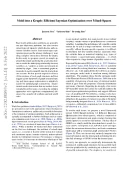 Mold into a Graph: Efficient Bayesian Optimization over Mixed-Spaces