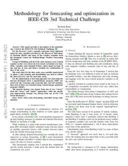 Methodology for forecasting and optimization in IEEE-CIS 3rd Technical
  Challenge