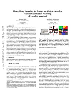 Using Deep Learning to Bootstrap Abstractions for Hierarchical Robot
  Planning
