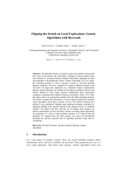Flipping the switch on local exploration: Genetic Algorithms with
  Reversals