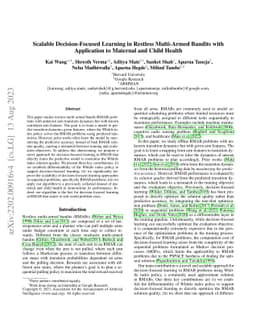 Scalable Decision-Focused Learning in Restless Multi-Armed Bandits with
  Application to Maternal and Child Health
