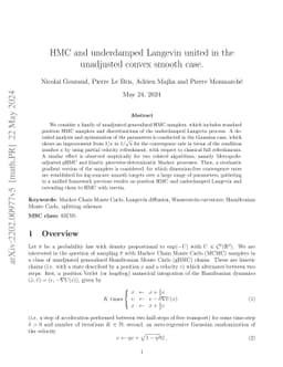HMC and underdamped Langevin united in the unadjusted convex smooth case