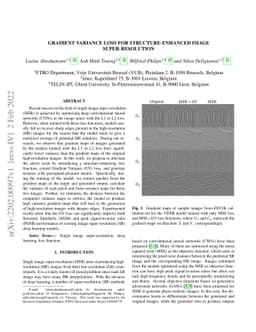Gradient Variance Loss for Structure-Enhanced Image Super-Resolution