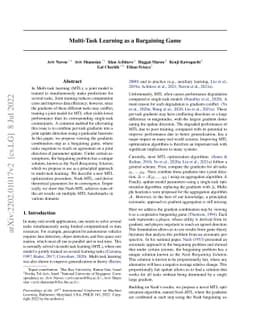 Multi-Task Learning as a Bargaining Game
