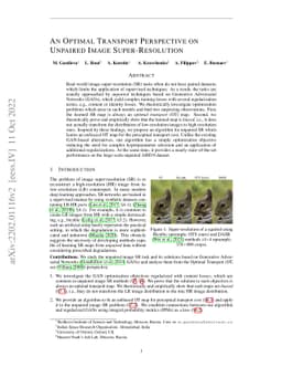 An Optimal Transport Perspective on Unpaired Image Super-Resolution