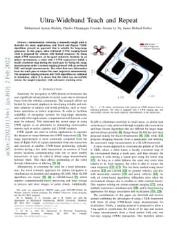 Ultra-Wideband Teach and Repeat