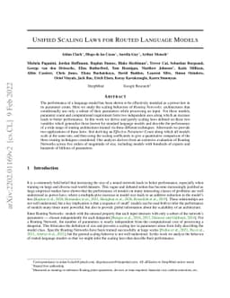 Unified Scaling Laws for Routed Language Models