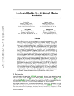 Accelerated Quality-Diversity through Massive Parallelism