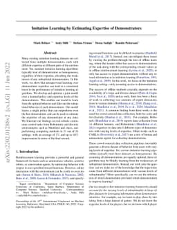 Imitation Learning by Estimating Expertise of Demonstrators