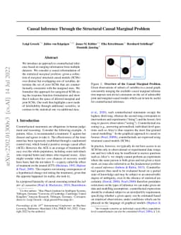 Causal Inference Through the Structural Causal Marginal Problem