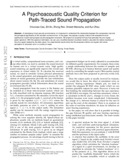 A Psychoacoustic Quality Criterion for Path-Traced Sound Propagation