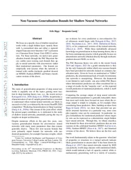 Non-Vacuous Generalisation Bounds for Shallow Neural Networks