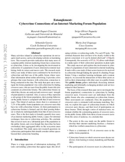 Entanglement: Cybercrime Connections of an Internet Marketing Forum
  Population