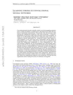 Learning strides in convolutional neural networks