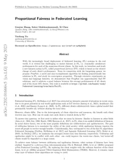 Proportional Fairness in Federated Learning