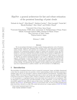 RipsNet: a general architecture for fast and robust estimation of the
  persistent homology of point clouds