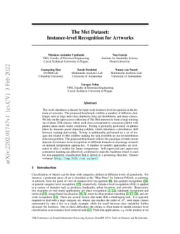 The Met Dataset: Instance-level Recognition for Artworks