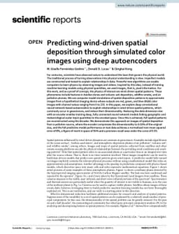Predicting Wind-Driven Spatial Deposition through Simulated Color Images
  using Deep Autoencoders