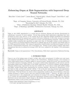 Enhancing Organ at Risk Segmentation with Improved Deep Neural Networks