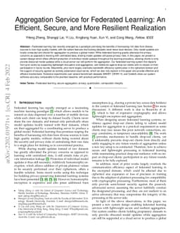 Aggregation Service for Federated Learning: An Efficient, Secure, and
  More Resilient Realization