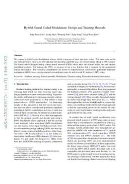 Hybrid Neural Coded Modulation: Design and Training Methods