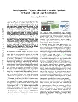 Semi-Supervised Trajectory-Feedback Controller Synthesis for Signal
  Temporal Logic Specifications