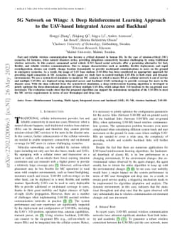 5G Network on Wings: A Deep Reinforcement Learning Approach to the
  UAV-based Integrated Access and Backhaul