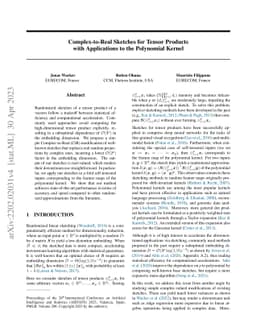 Complex-to-Real Sketches for Tensor Products with Applications to the
  Polynomial Kernel