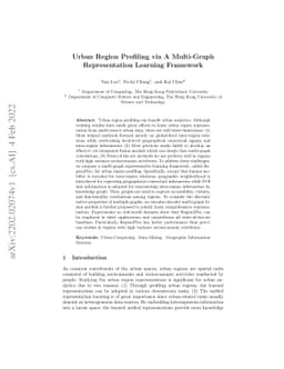 Urban Region Profiling via A Multi-Graph Representation Learning
  Framework