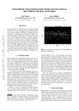 Polyphonic pitch detection with convolutional recurrent neural networks