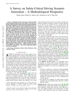 A Survey on Safety-Critical Driving Scenario Generation -- A
  Methodological Perspective