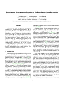 Bootstrapped Representation Learning for Skeleton-Based Action
  Recognition
