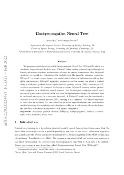 Backpropagation Neural Tree
