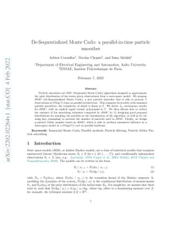 De-Sequentialized Monte Carlo: a parallel-in-time particle smoother
