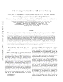 Rediscovering orbital mechanics with machine learning